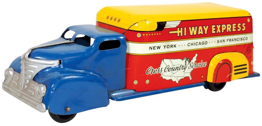 Toy truck, Marx Hi Way Express truck, litho on metal, (1 of 1)