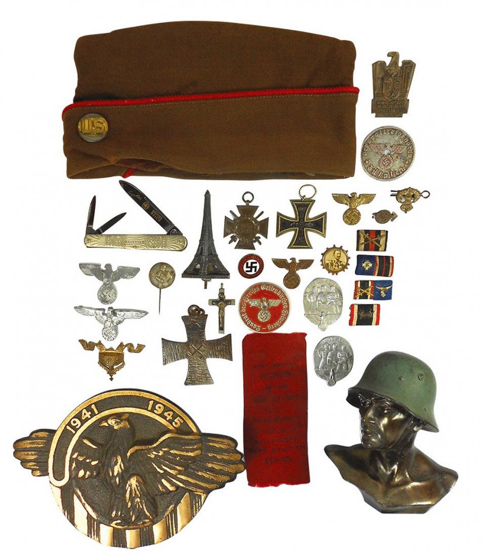 Militaria miscellany (approx 26), bust of soldier (1 of 1)