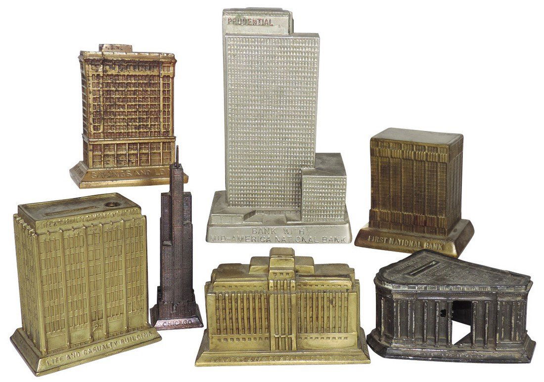 Still banks & paperweights (7), Prudential-Chicago, (1 of 1)