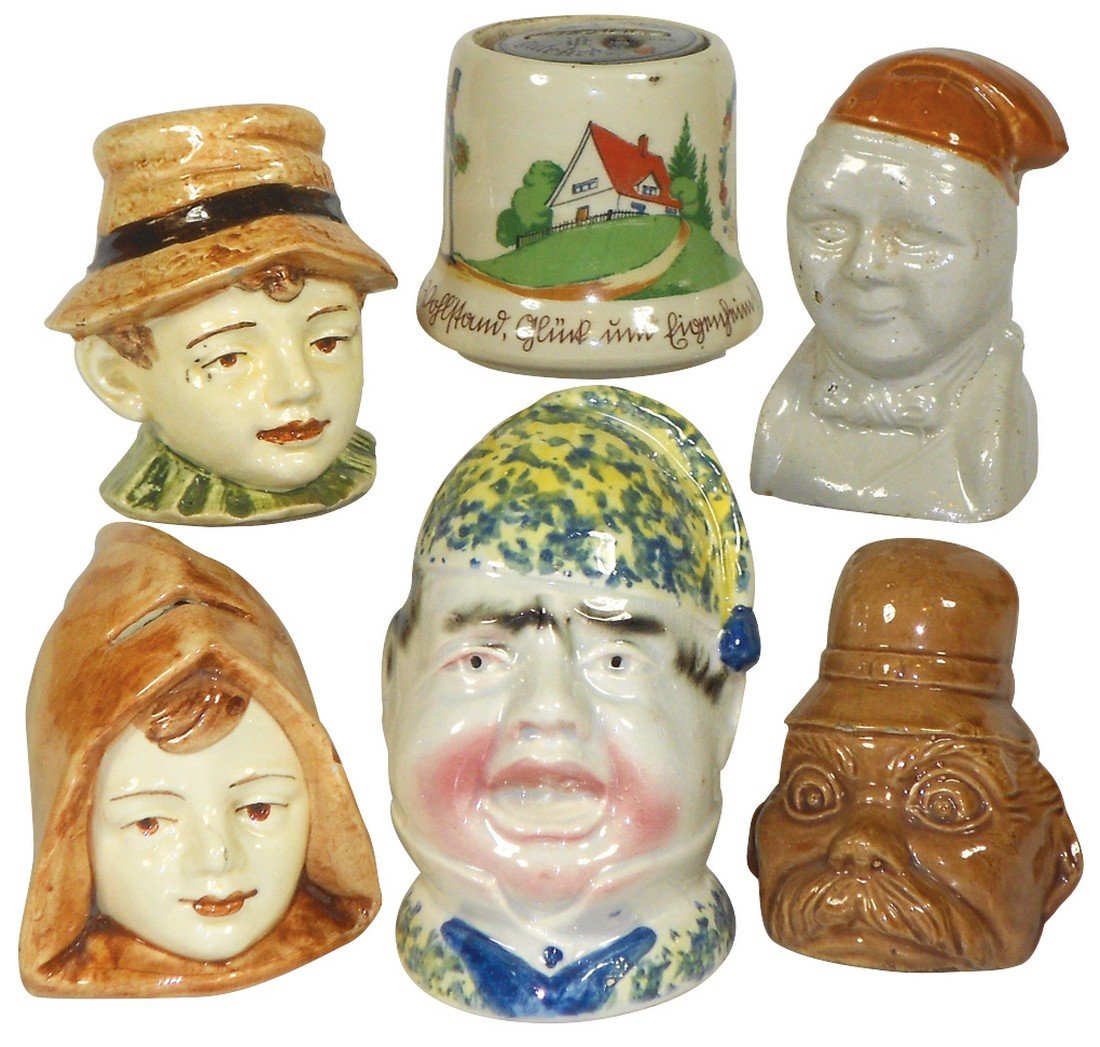 Still banks (6), Heinrich Porzellan, Bavaria, w/metal (1 of 1)