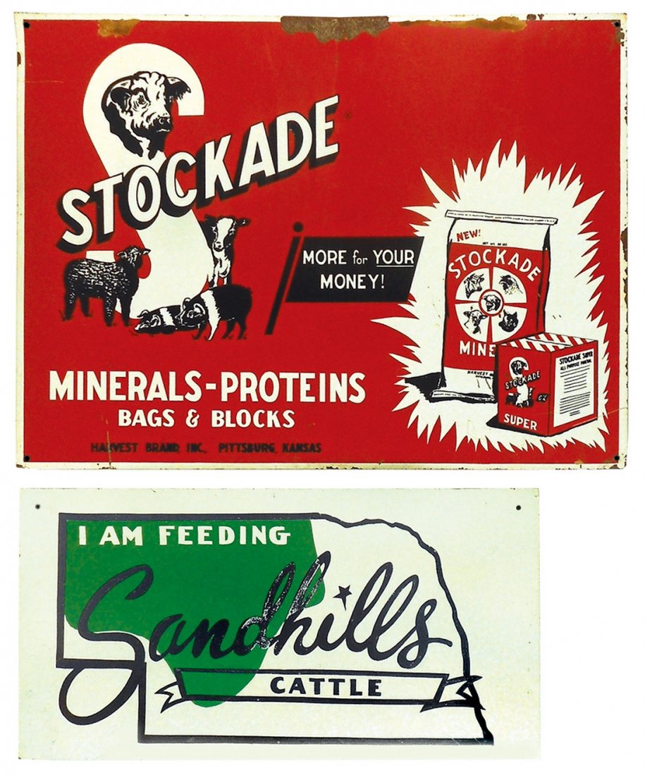 Livestock & feed signs (2), Sandhills Cattle, VG+ cond, (1 of 1)