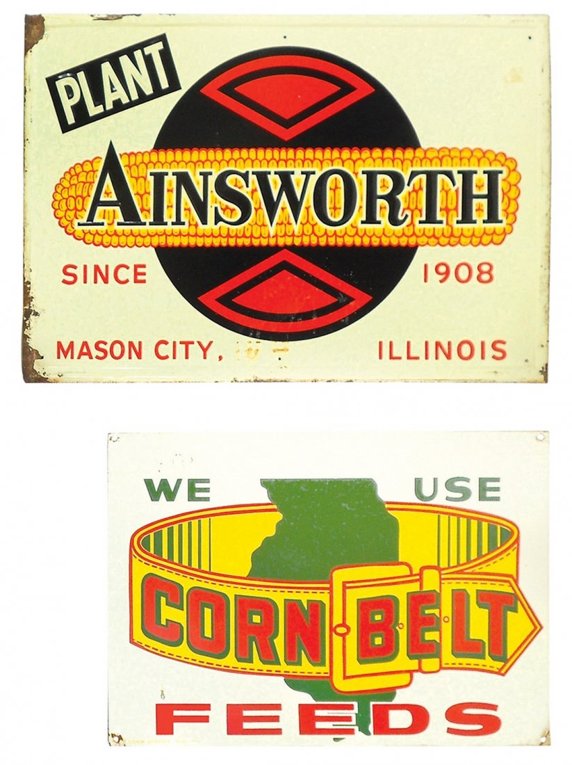 Feed & seed signs (2), Corn Belt Feeds, mfgd by Corn (1 of 1)