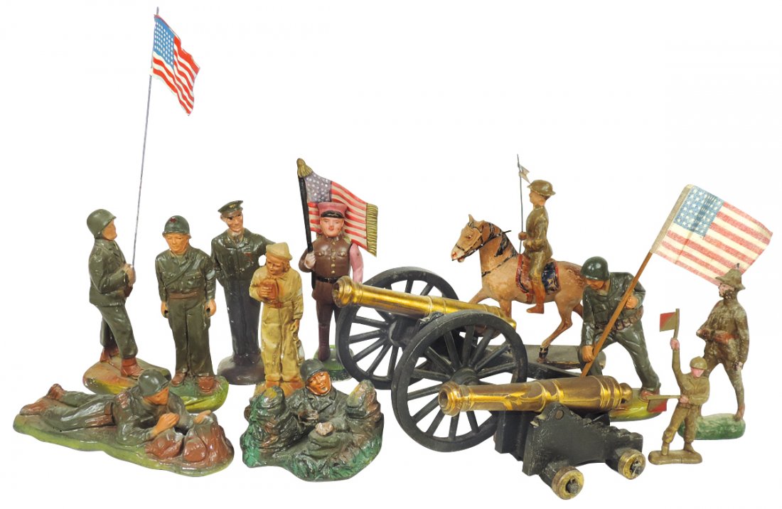 Toy soldiers (13), assorted characters, composition, (1 of 1)