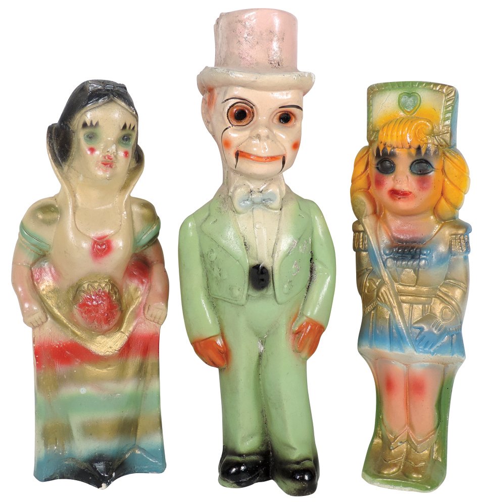 Carnival chalkware figures (3), Charlie McCarthy, Snow (1 of 1)