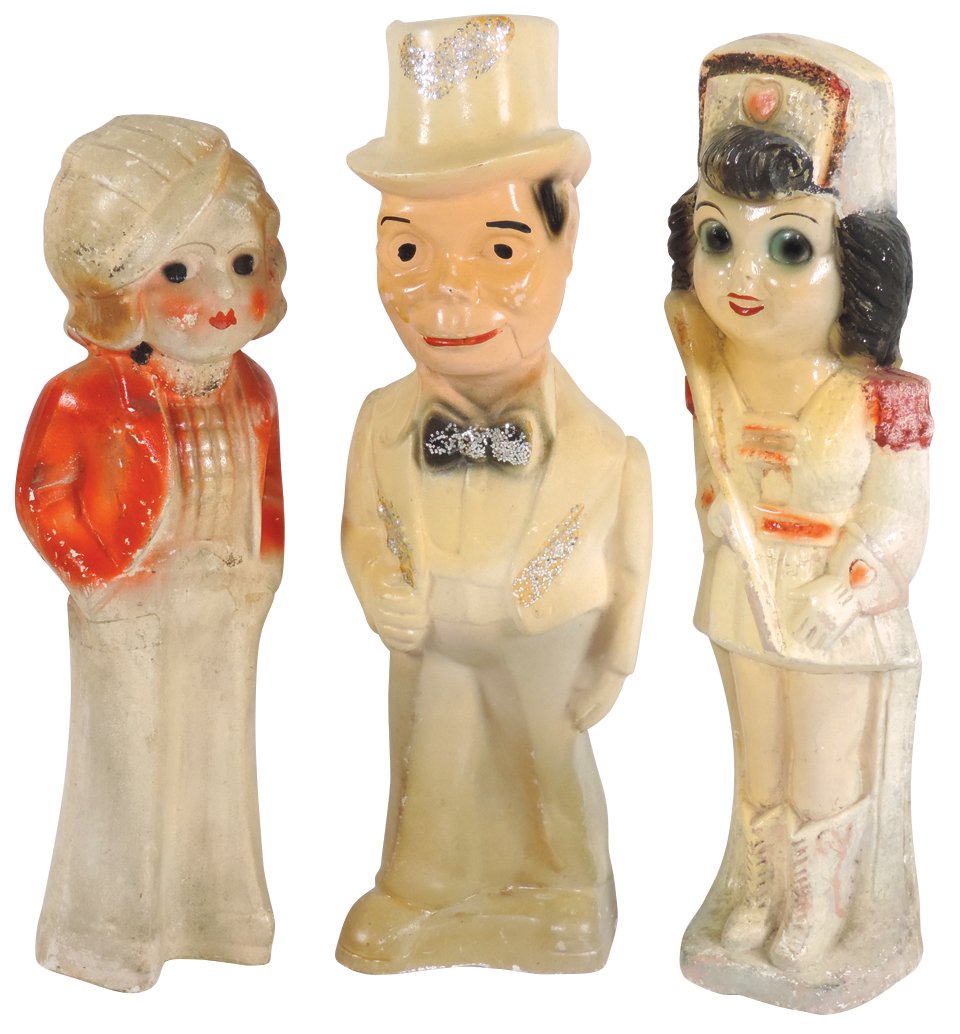 Carnival chalkware figures (3), Charlie McCarthy, (1 of 1)