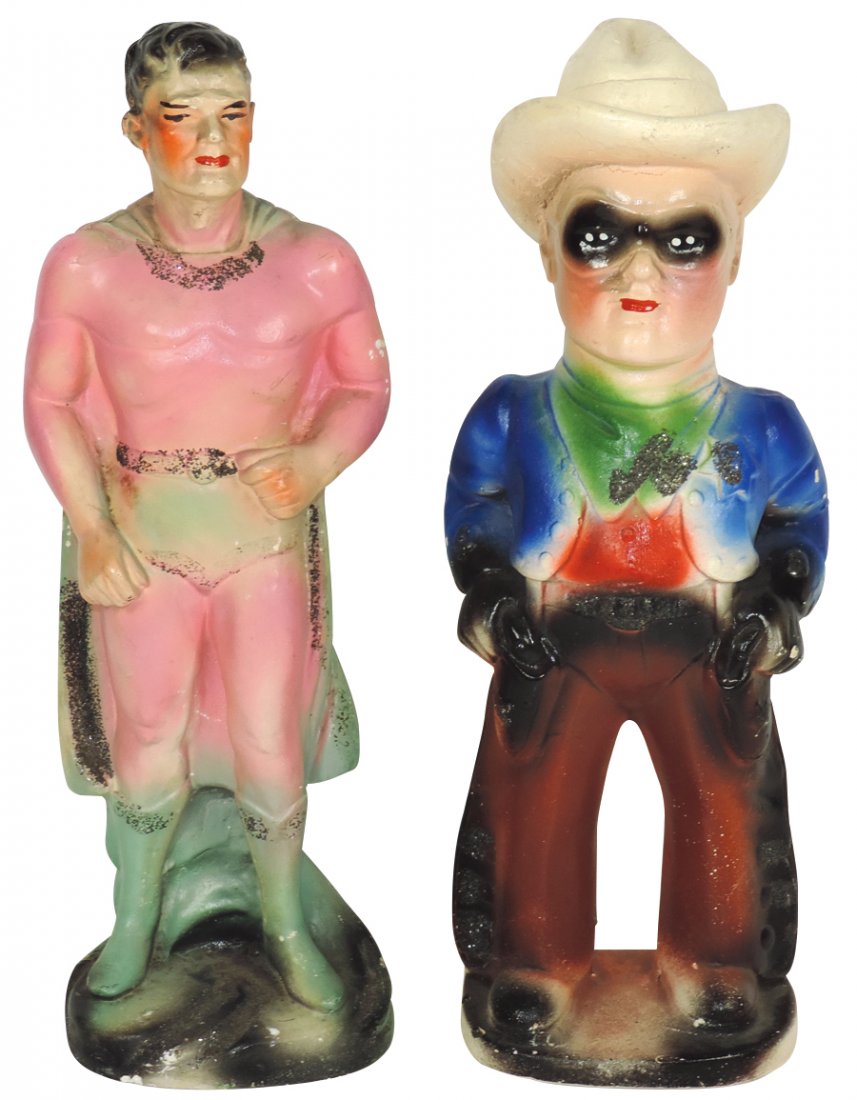 Carnival chalkware figures (2), Lone Ranger & Superman (1 of 1)