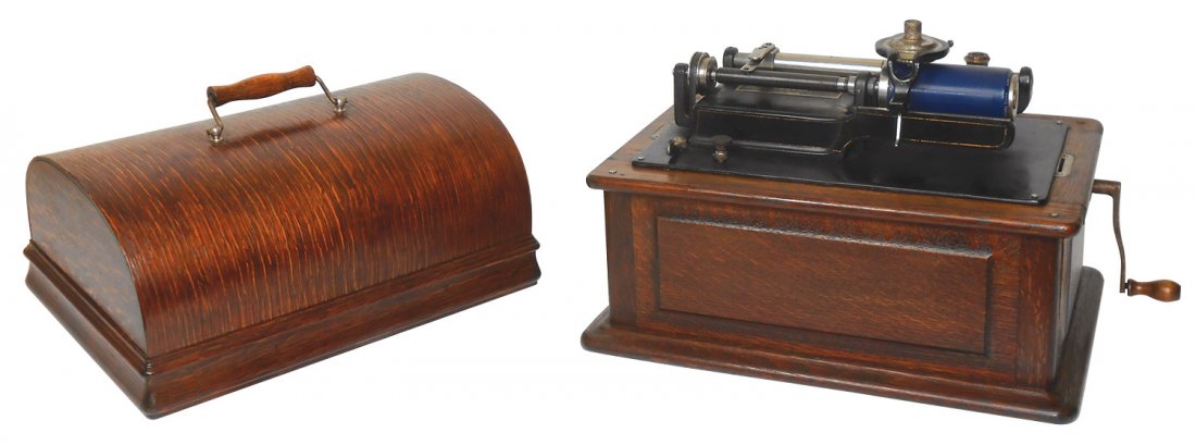 Music, Edison Triumph Model E rear-mount phonograph, (1 of 1)