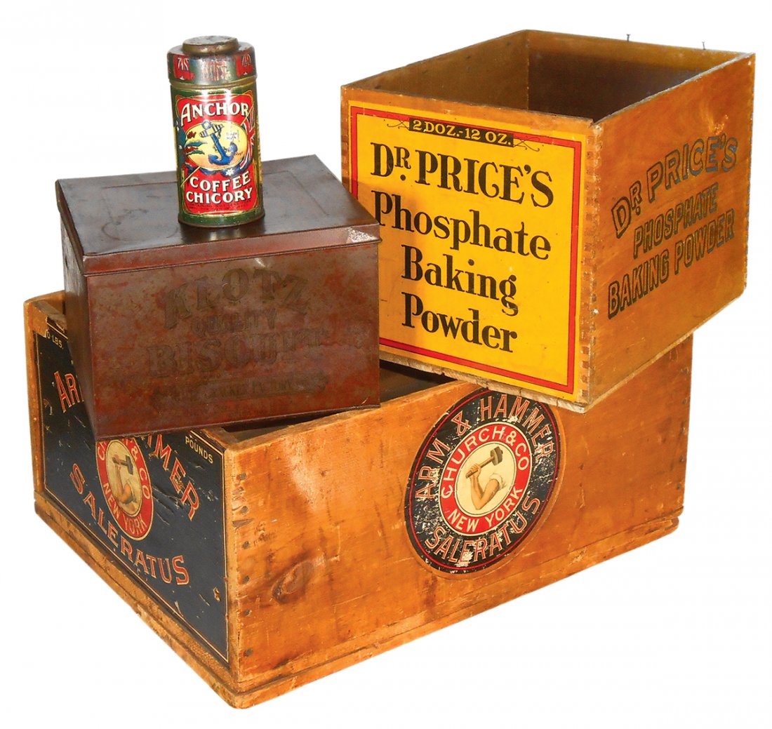 Country store boxes & tins (4), Arm & Hammer & Dr. (1 of 1)
