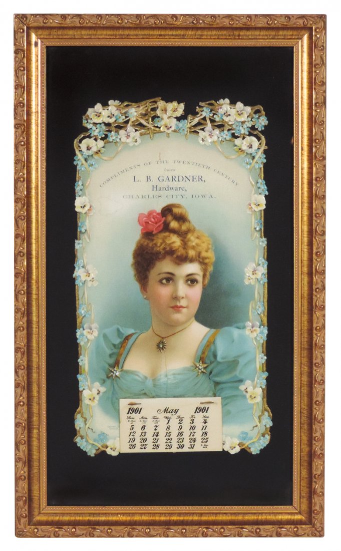 Advertising diecut calendar, L.B. Gardner, (1 of 1)