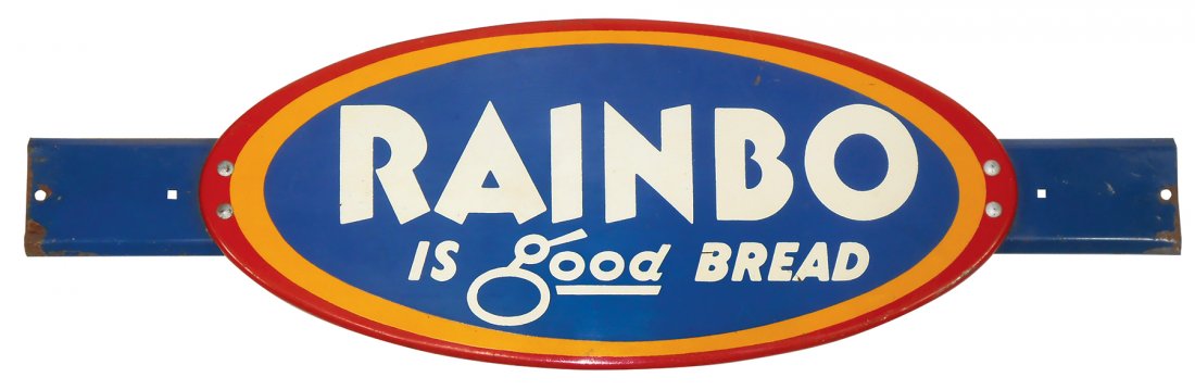 Country store door push, Rainbo Bread, Exc cond but no (1 of 1)