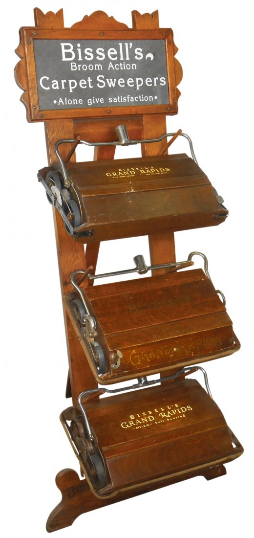 Hardware store display, Bissell's Carpet Sweepers, oak (1 of 1)