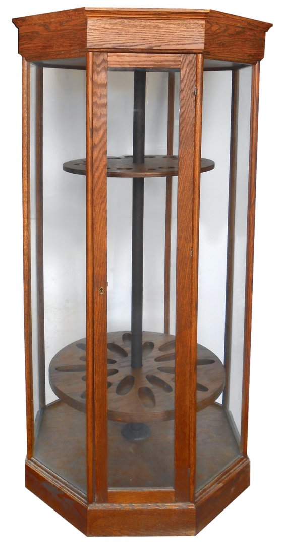 Hardware store gun wood octagon w/glass