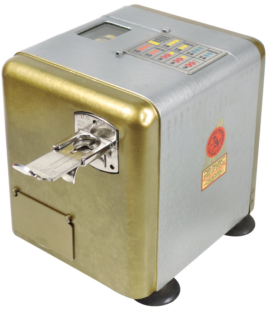 Coin-operated 5c slot machine, Mills Vest Pocket Bell, (1 of 2)