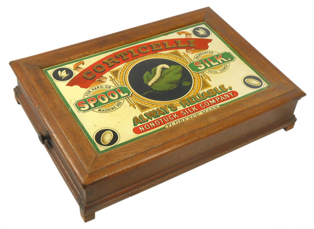 Country store spool cabinet, Corticelli Spool Silk, (1 of 2)