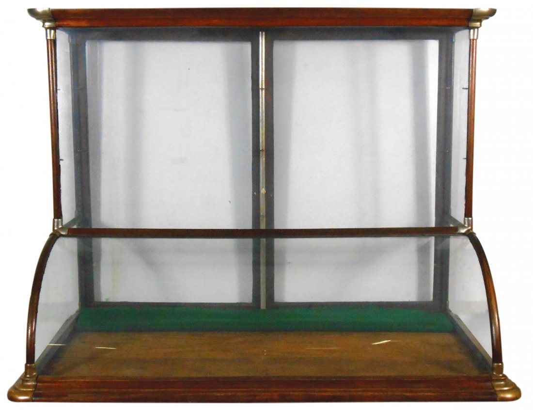 Showcase, countertop, walnut tower w/curved front (1 of 1)