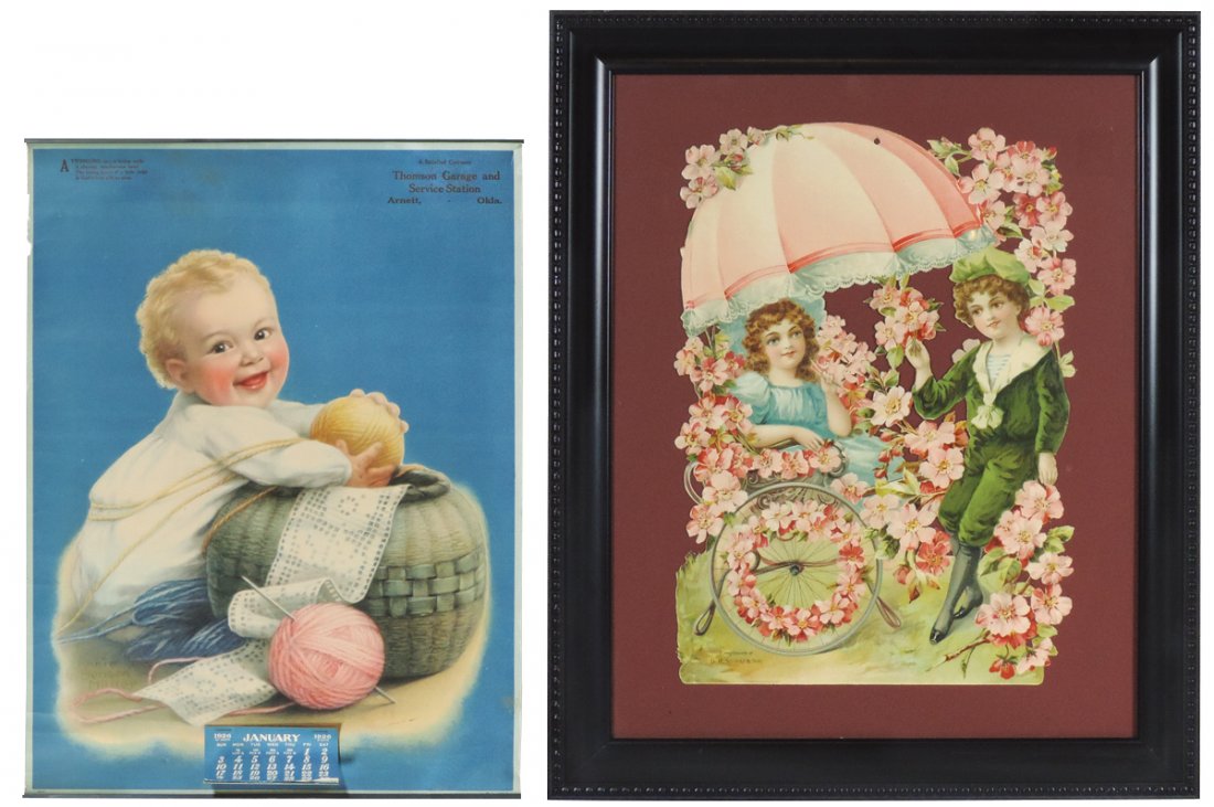 Advertising diecut & calendar (2), D.H. Scofield & Son, (1 of 1)