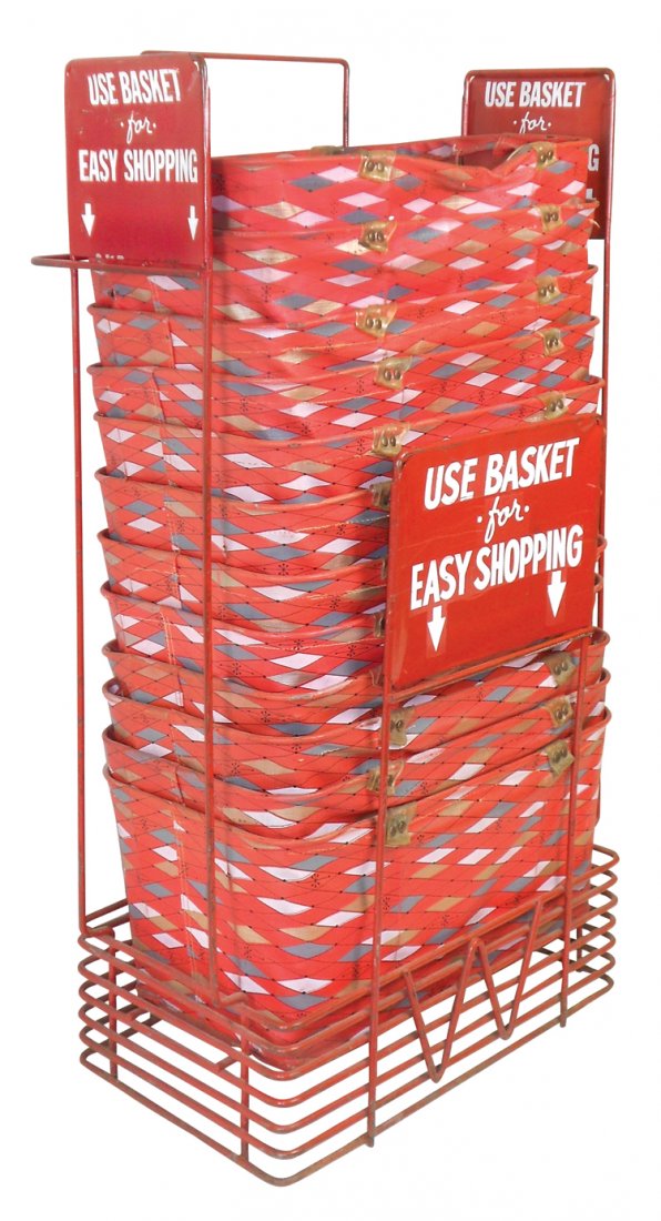 Country store shopping baskets (12), heavy metal-framed (1 of 1)