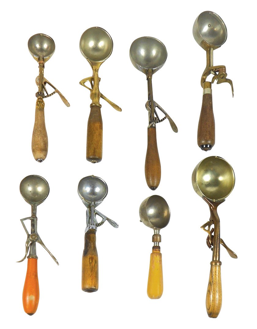 Ice cream dippers (8), Gem Spoon #6 bowl, nickel-plated (1 of 1)