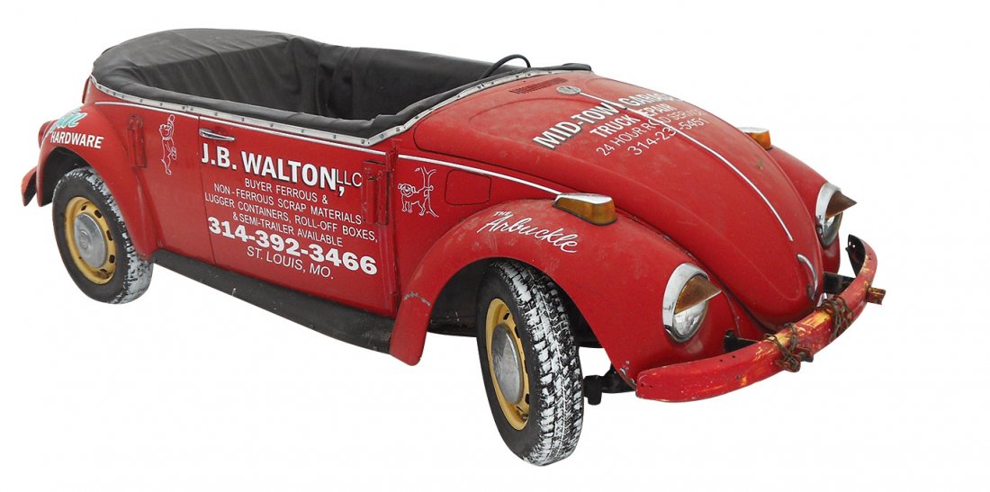 Soda fountain cooler, actual Volkswagen body w/out: Soda fountain cooler, actual Volkswagen body w/out motor, VG cond w/rubber insert, 42"H x 60"W x 86"L.