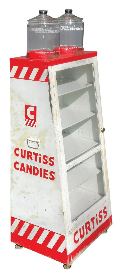 Country store display case, Curtiss Candies, metal (1 of 1)