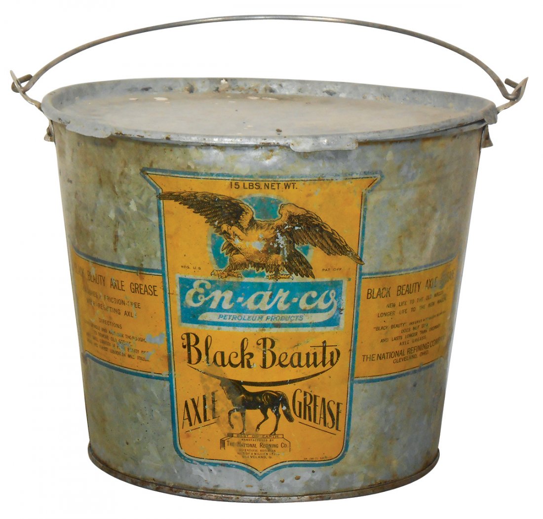 Petroliana pail, EN-AR-CO  Black Beauty Axle Grease (1 of 1)