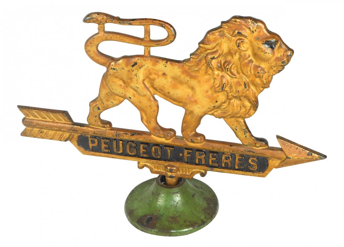 Automotive sign, Peugeot-Freres dealer trade sign, (1 of 1)