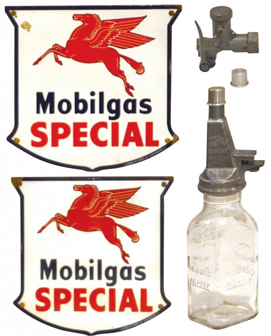 Petroliana bottle, caps & signs, Mobiloil Filpruf (1 of 1)
