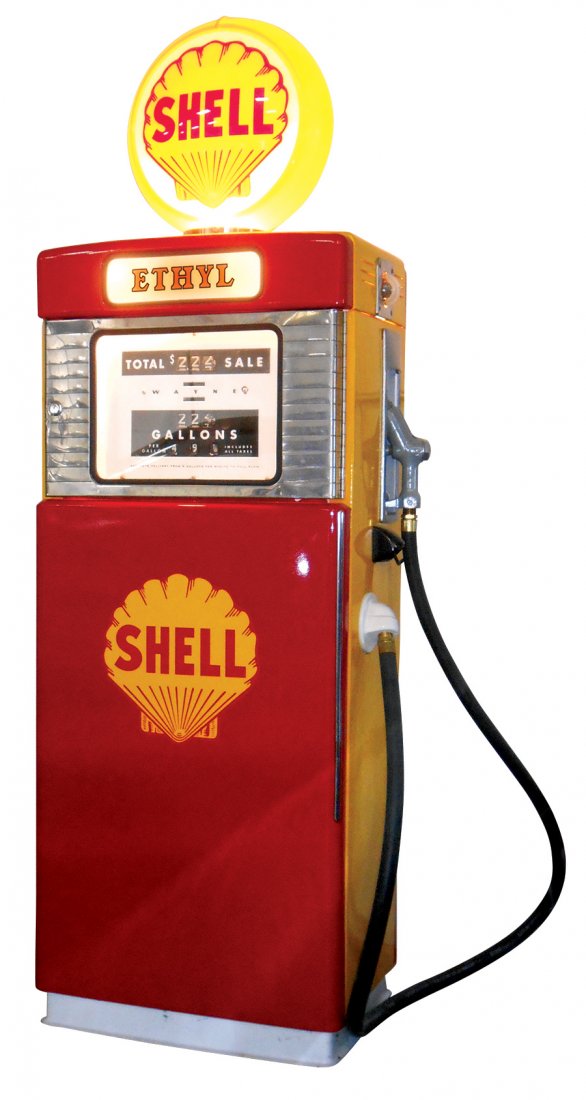 Gasoline pump, Wayne, restored in Shell Ethyl motif, (1 of 1)
