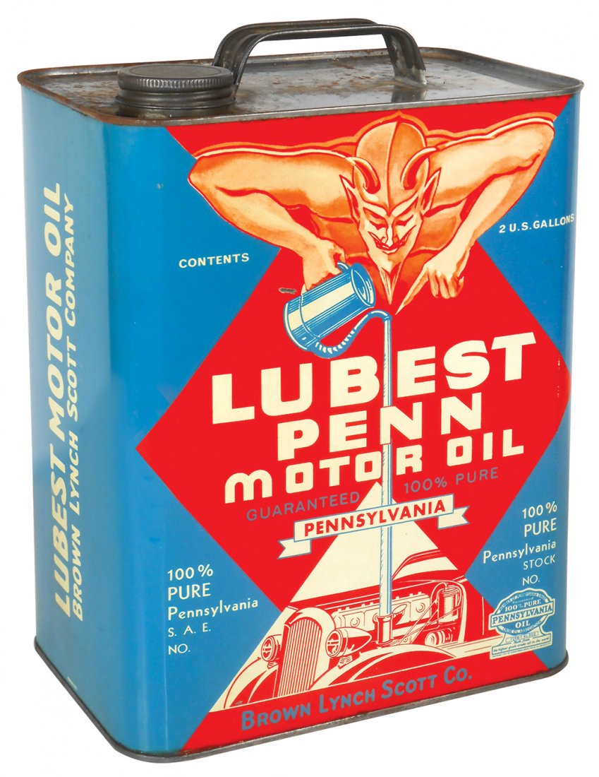 Petroliana can, Lubest Penn Motor Oil, from Brown Lynch (1 of 1)