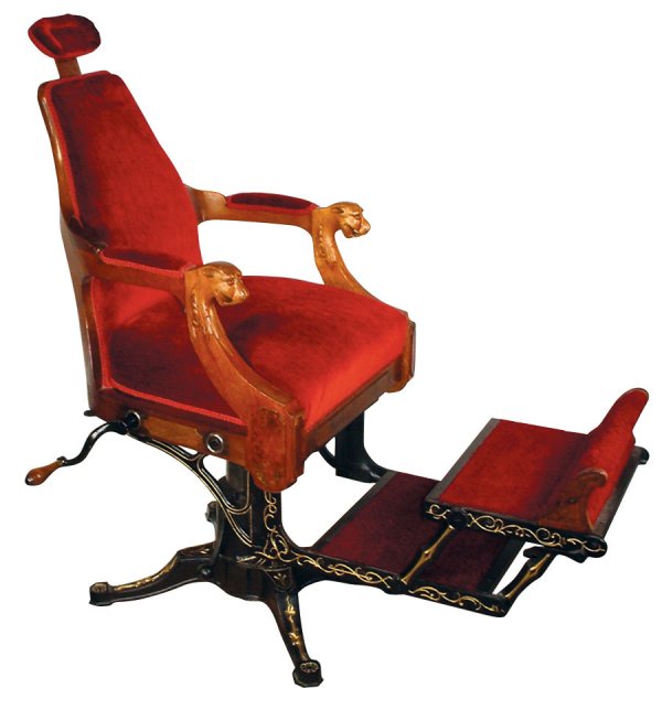 Barber Chair, Archer W/saber Toothed Tiger Heads F