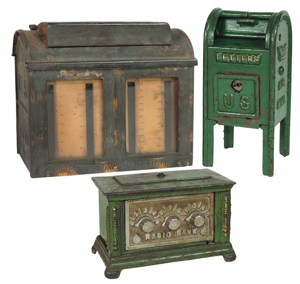 Still banks (3), Kenton Radio Bank, cast iron w/orig (1 of 1)