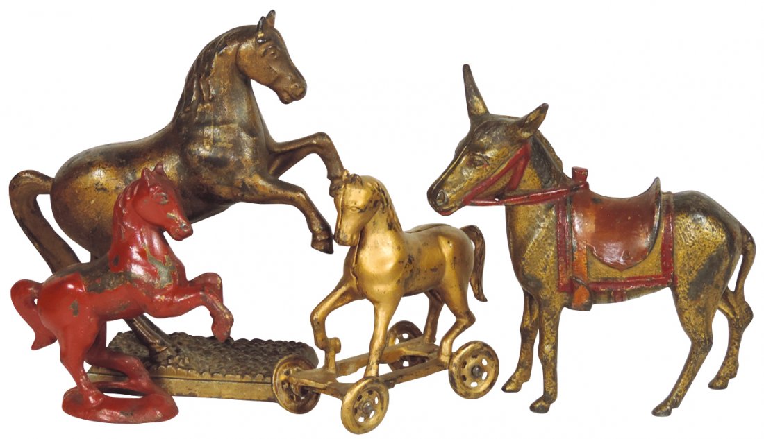 Still banks (4), all painted cast iron by A.C. (1 of 1)