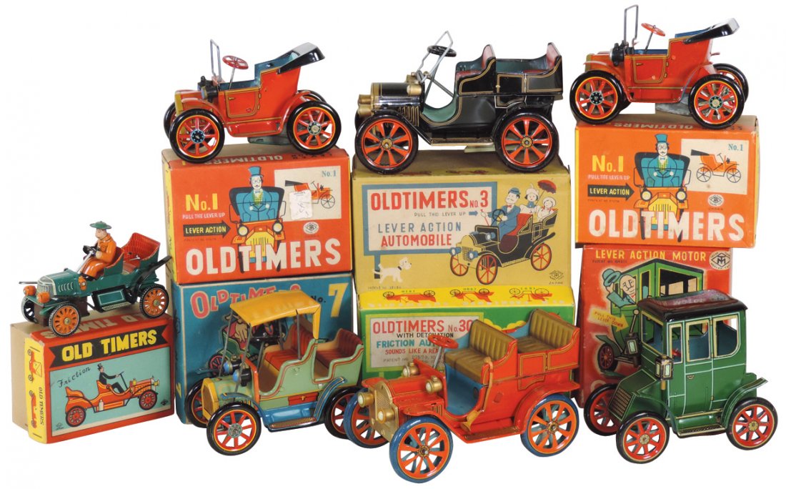Toy cars (7), Old Timers friction & lever windups in (1 of 1)