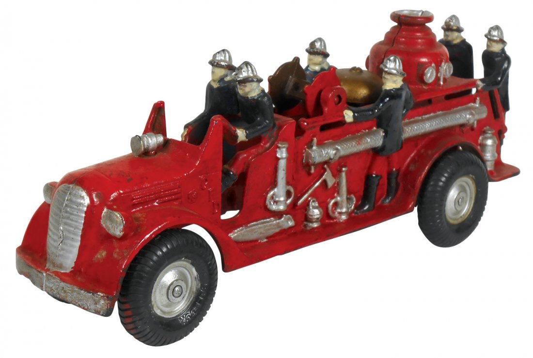 Toy fire truck, Arcade Steam Pumper, cast iron w/bell, (1 of 1)