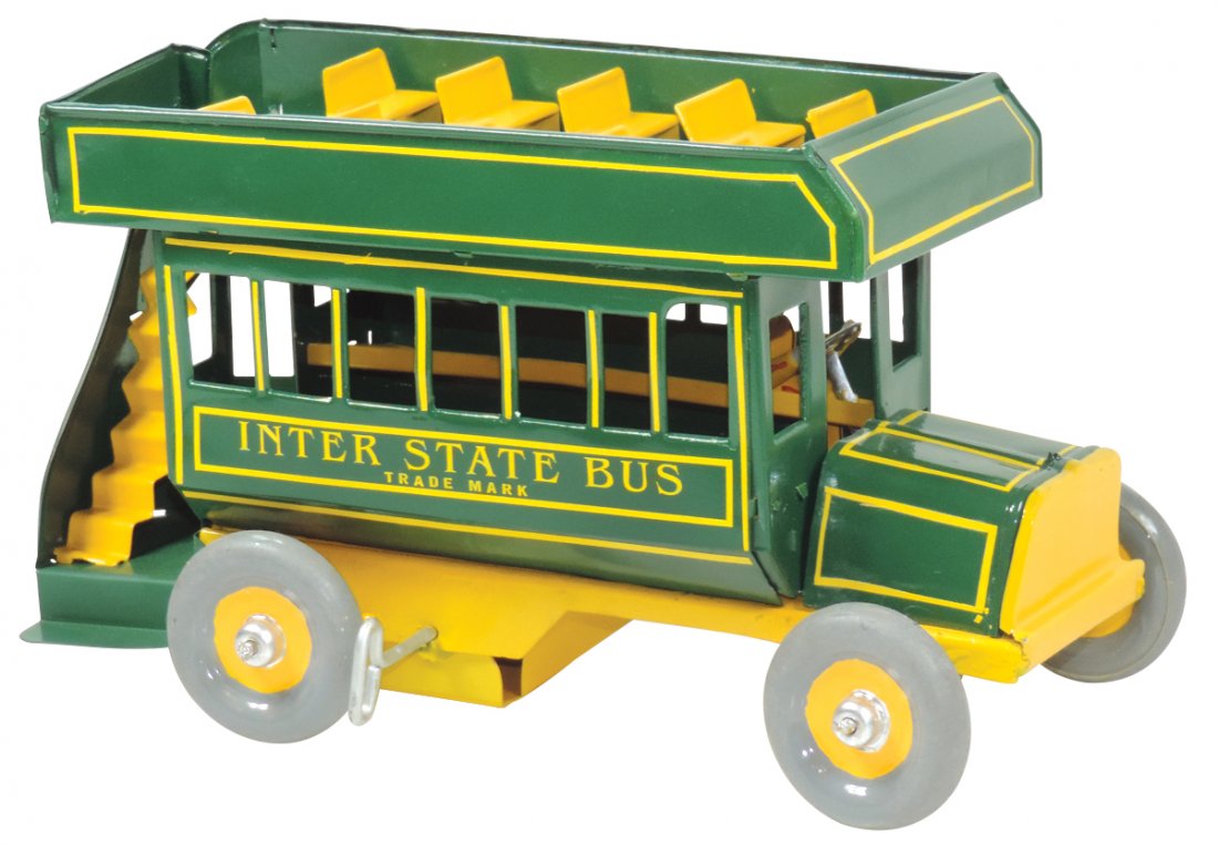 Toy bus, Strauss Double Decker Inter State Bus, tin (1 of 1)