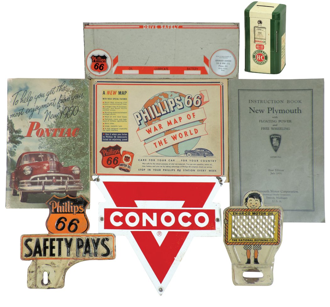 Petroliana smalls (6), Conoco porcelain pump plate, (1 of 1)