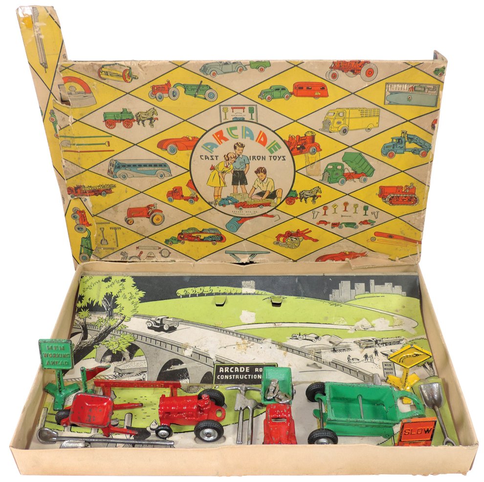 Toy Road Construction Set, Arcade No. 4319 in orig box, (1 of 1)