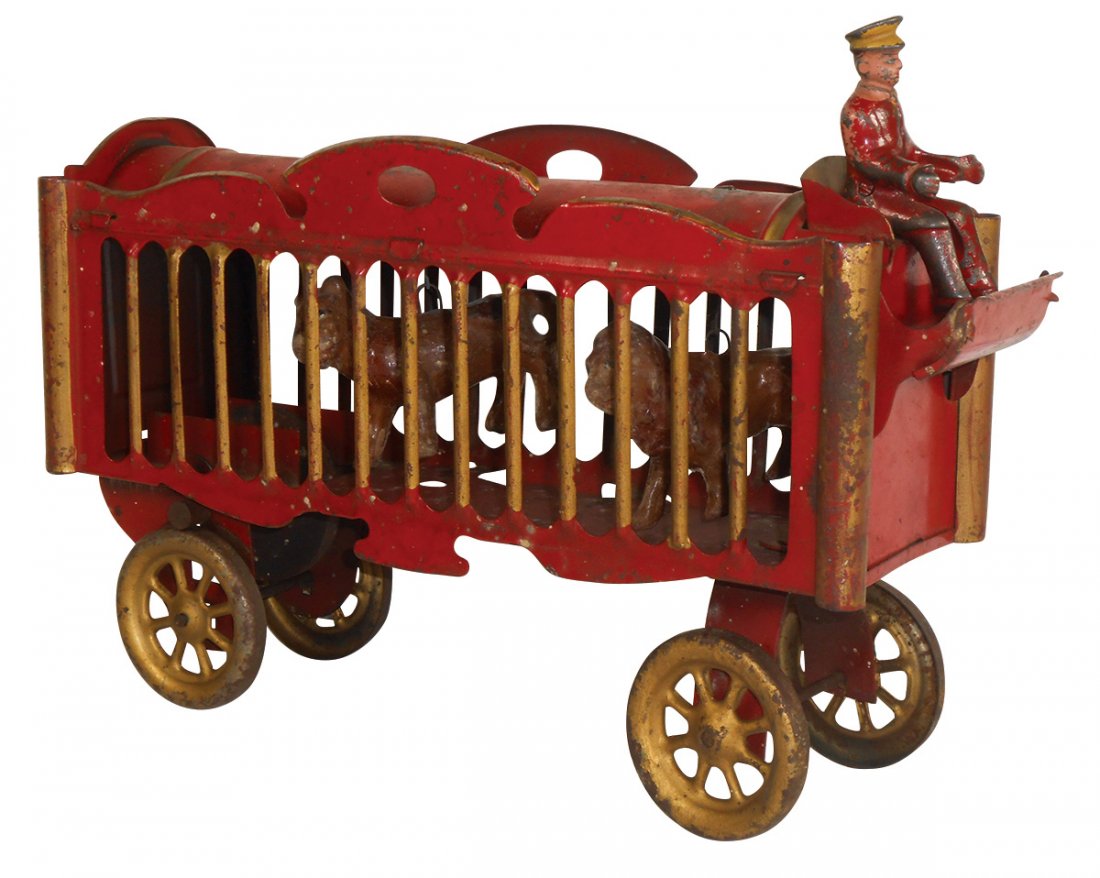 Toy Hill Climber Circus Wagon, pressed steel w/cast (1 of 1)