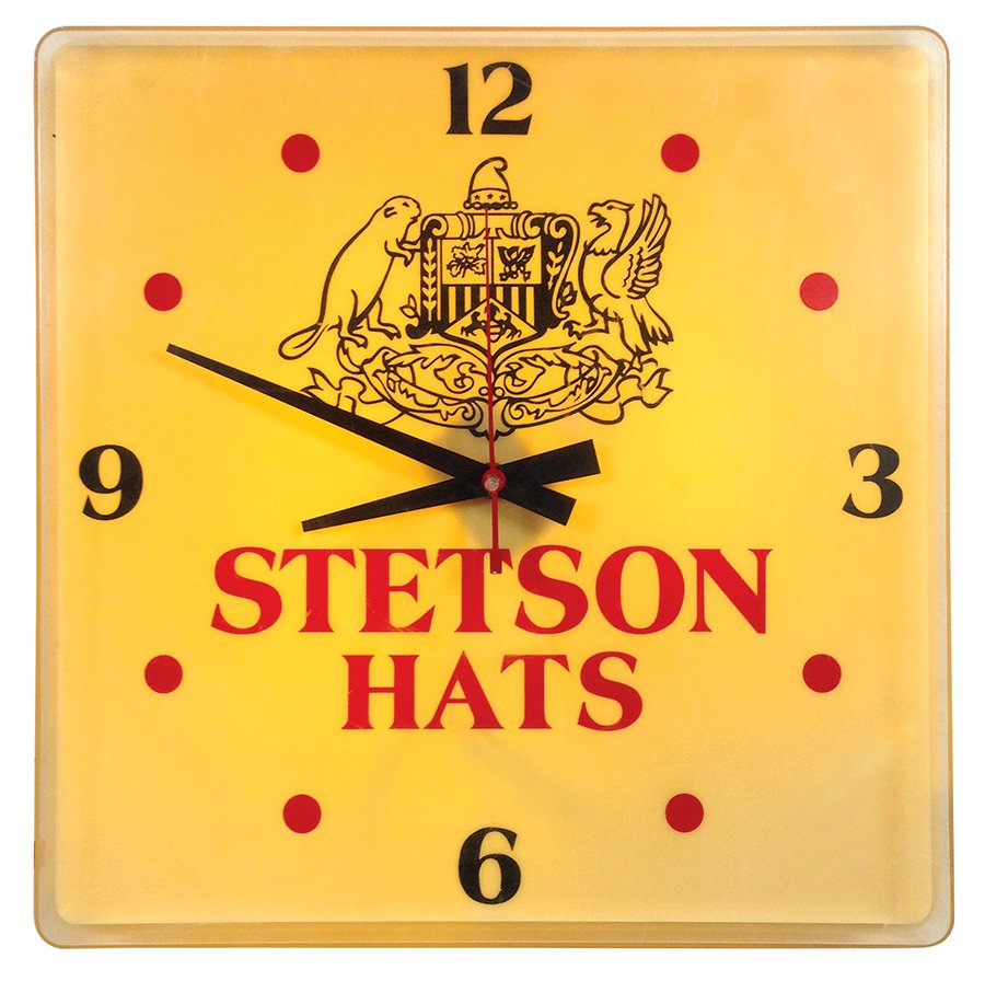 Clothing store clock for Stetson Hats, electric (1 of 1)