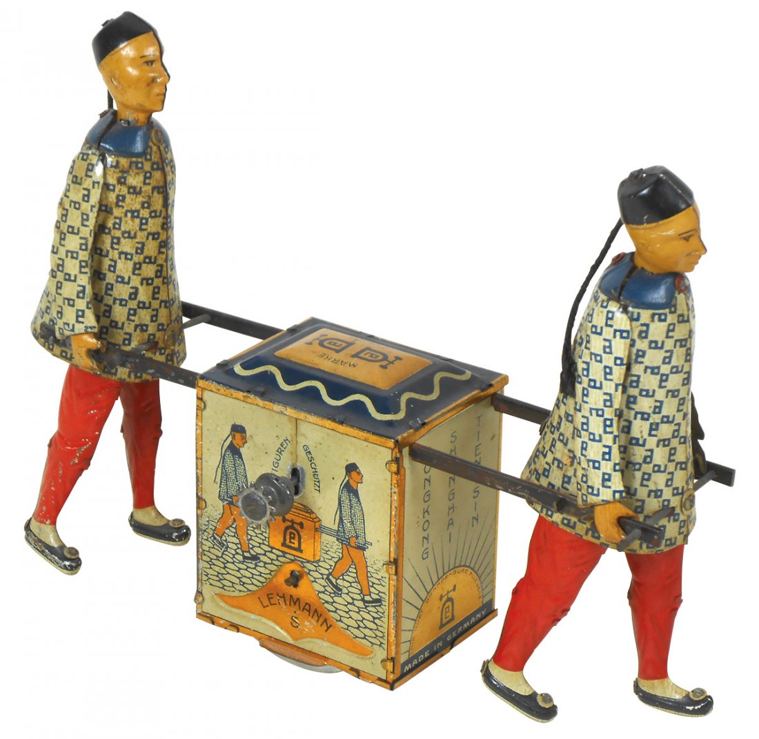 Toy, Lehmann Kadi, 2 Chinese men carrying a tea cart, (1 of 1)
