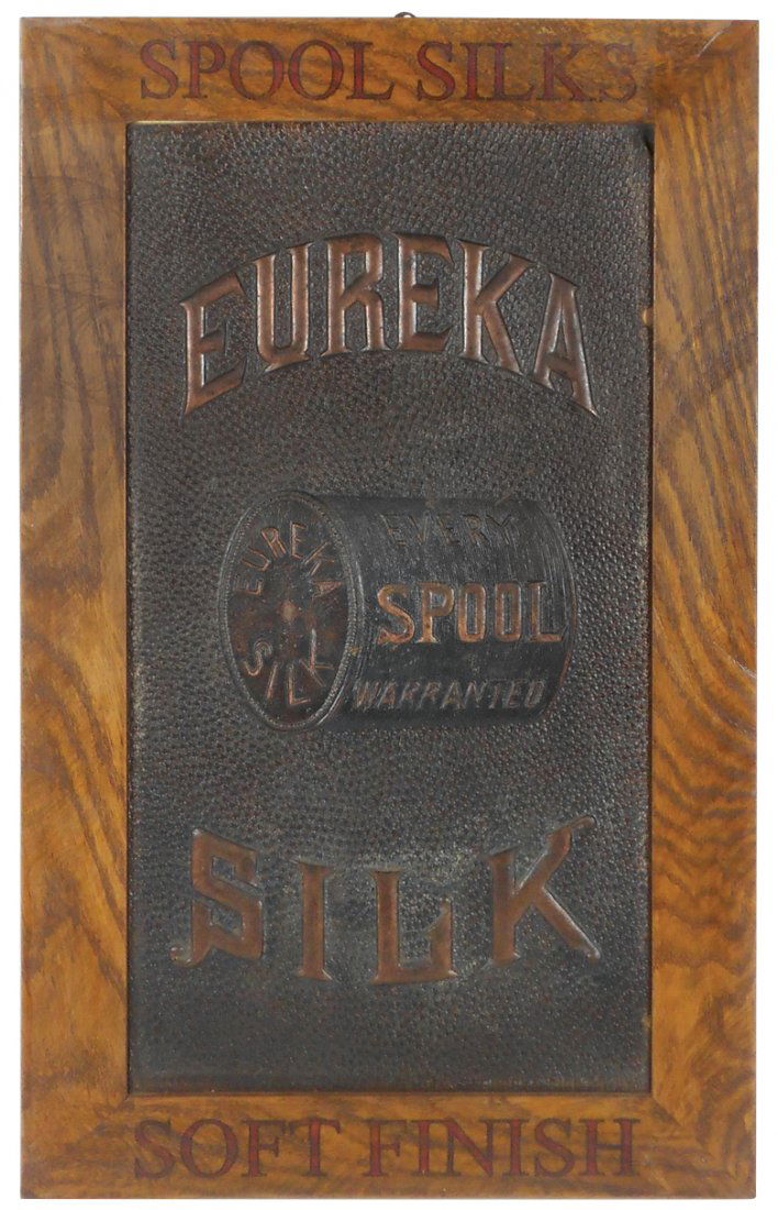 Country store spool silk sign, Eureka Spool Silk, (1 of 2)