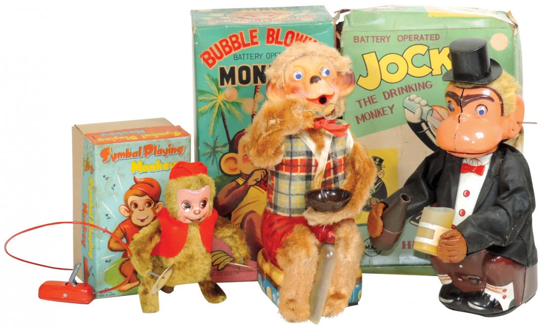 Toys (3), all BO in orig boxes, Cymbal Playing (1 of 1)