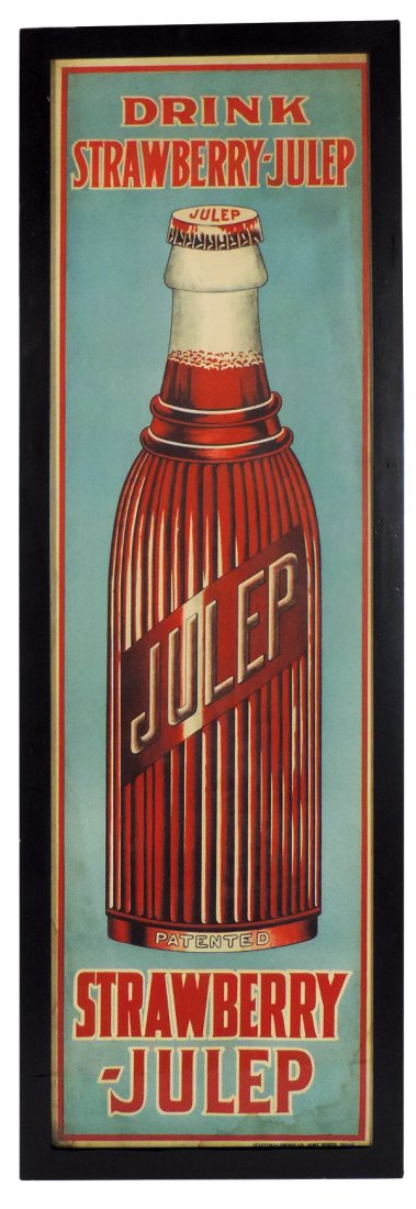 Soda fountain sign, Strawberry-Julep, colorful paper (1 of 1)