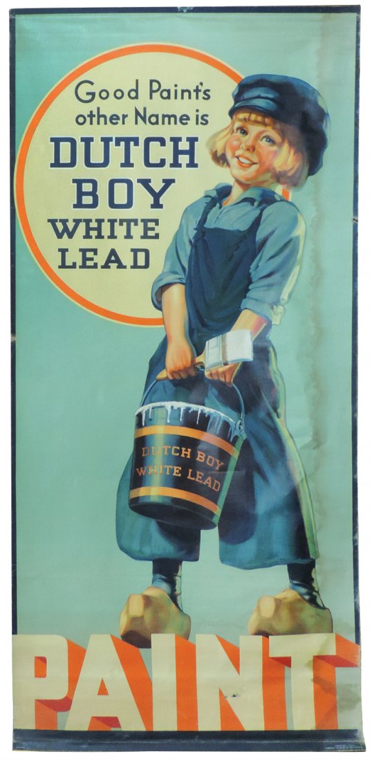 Hardware store advertising banner for Dutch Boy Lead (1 of 1)