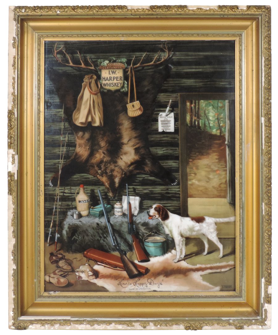 Breweriana sign, I.W. Harper Whiskey, Vitrolite in (1 of 1)