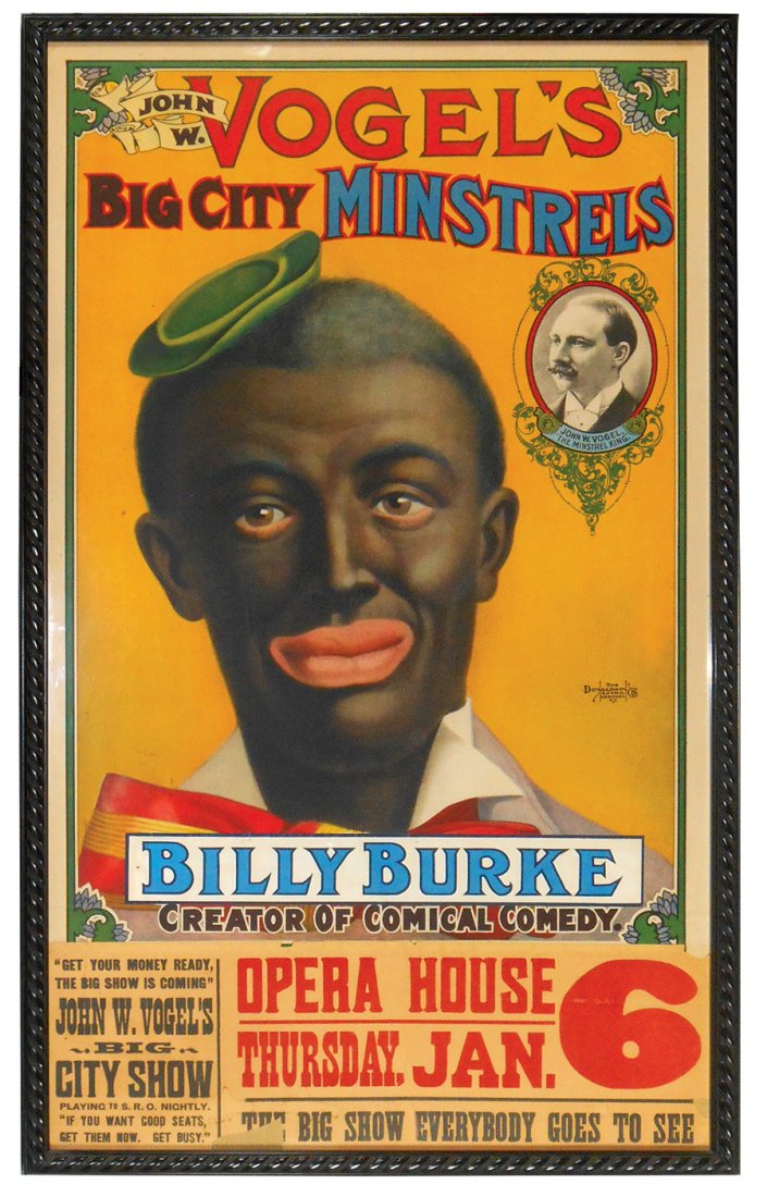 Black Americana Minstrel Poster, John W. Vogel's Big (1 of 1)