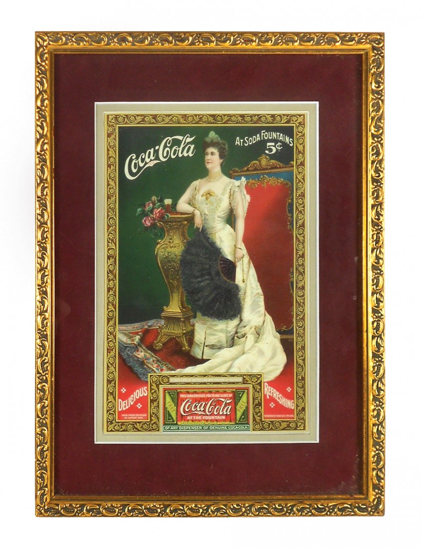 Coca-Cola cdbd cameo sign, Lillian Nordica, c.1915, (1 of 1)