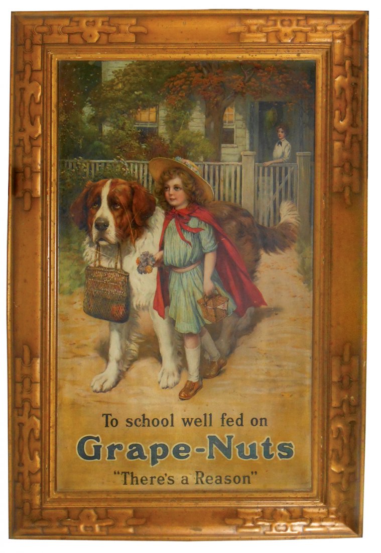 Country store sign, Grape-Nuts, "To School Well Fed", (1 of 1)