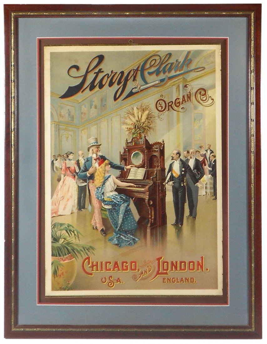 Organ sign, Story & Clark Organ Co.-Chicago & London (1 of 1)