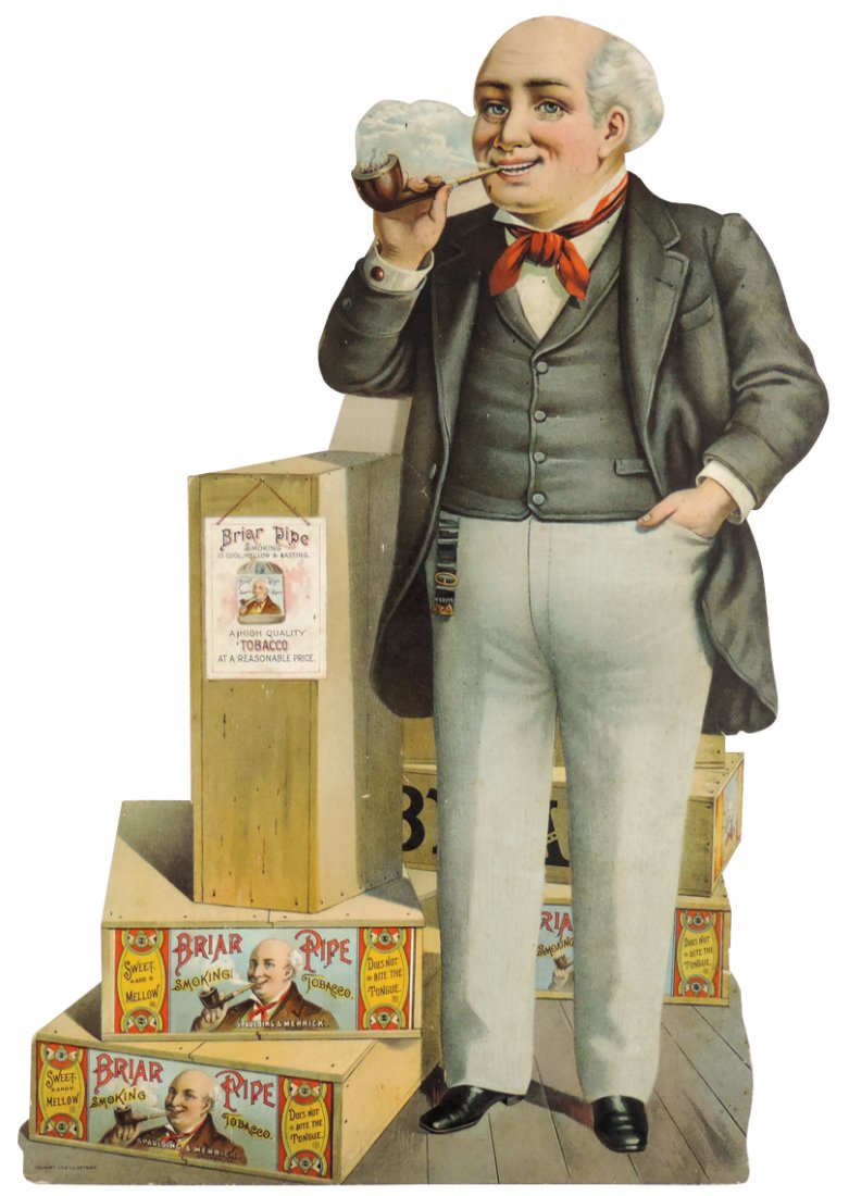 Tobacco display sign, Briar Pipe Tobacco, diecut cdbd (1 of 1)